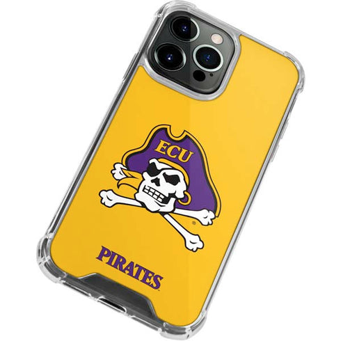 East Carolina University ECU Pirates Logo Yellow iPhone 13 Pro Max Clear Case